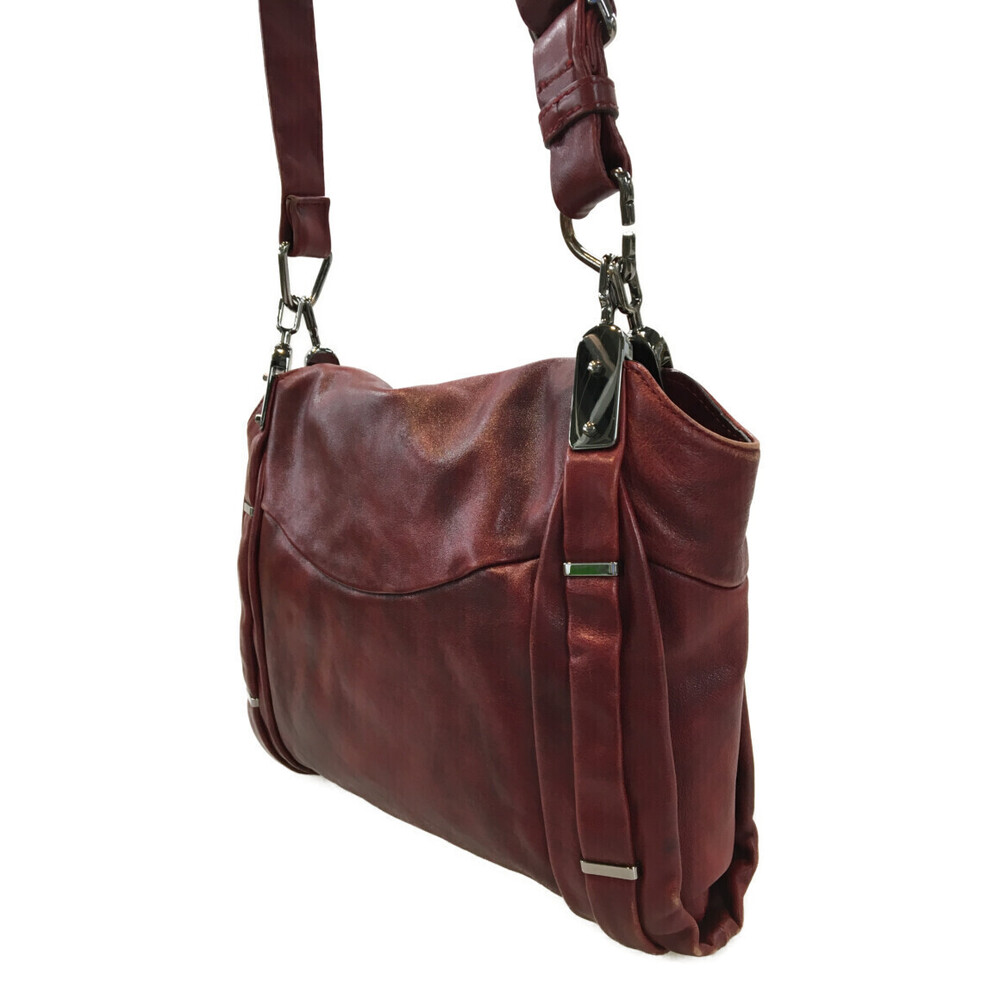 Celine crossbody bag Triangle Bag red leather - Picture 2 of 6